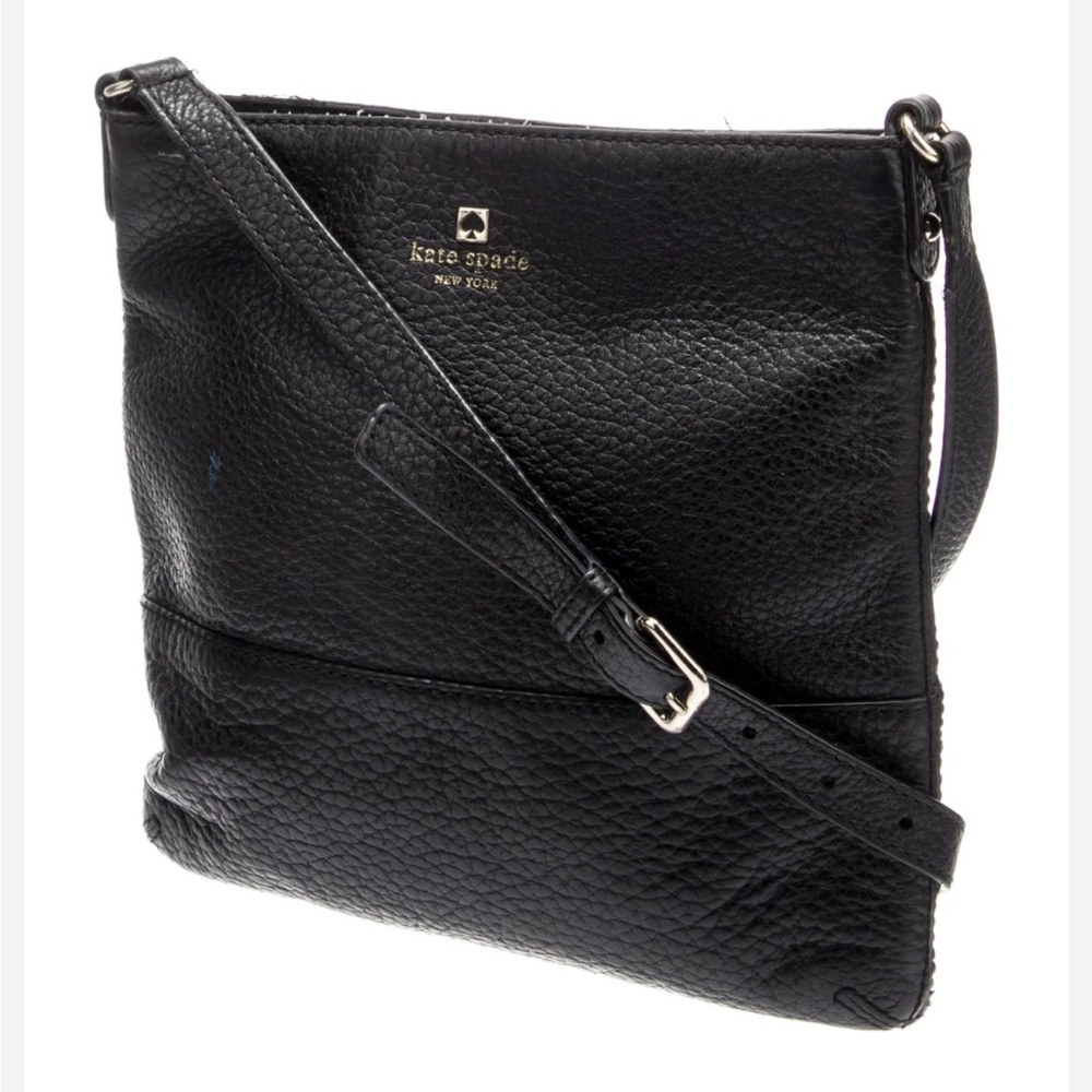Kate Spade Bay Street Cora black pebbled leather crossbody